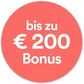 bis zu 200 € Bonus