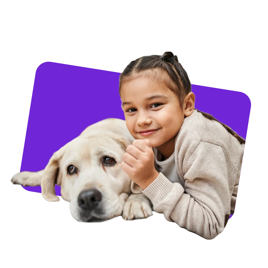 Kid with dog